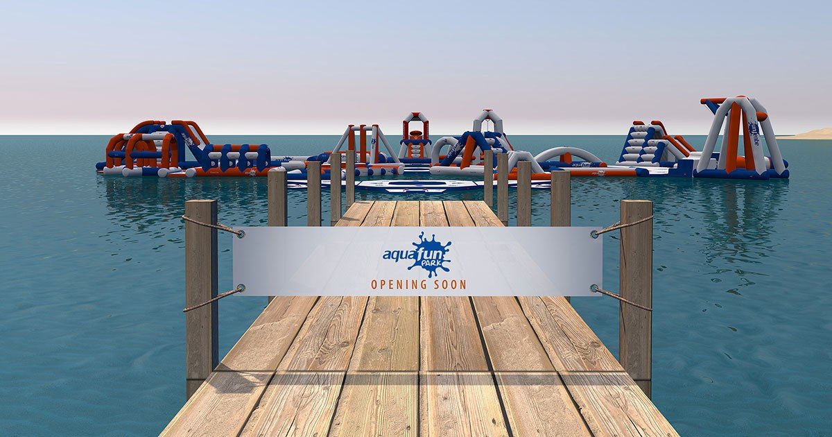 Inflatable, floating water parks, water play and water games from aquafun